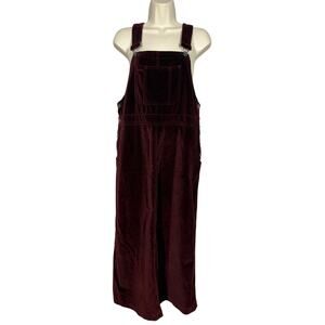 NEW! Eddie Bauer Specially Dyed Overall Dress Velvet Burgundy Casual - PS